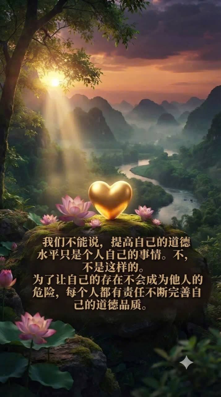 象征道德平衡与内心平静的图像，一个天平的一端放着金色的心，另一端放着硬币