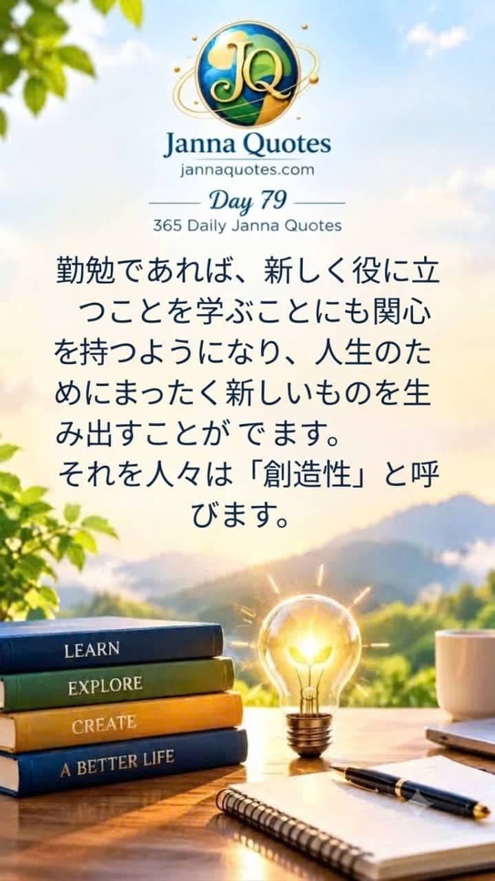 勤勉、学習、創造性を象徴する本、光る電球、仕事机を描いたインスピレーション画像。