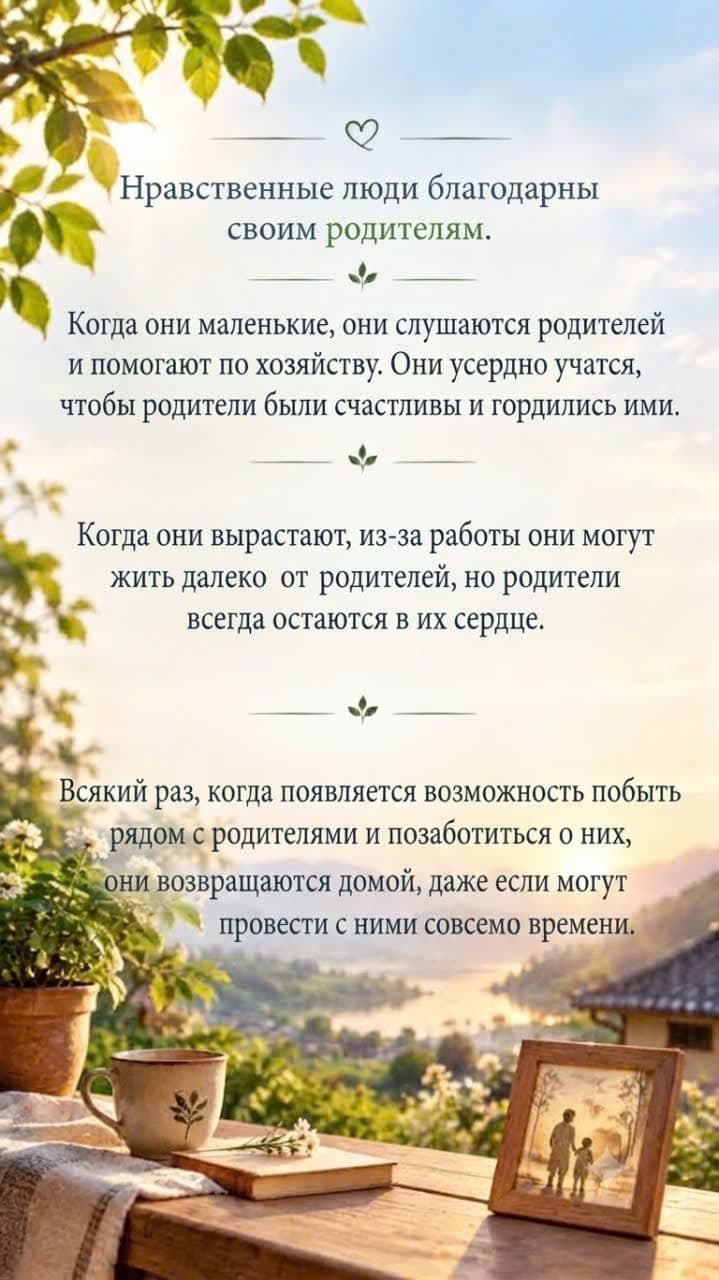 Человеческий инстинкт, любовь к детям и ответственность перед родителями