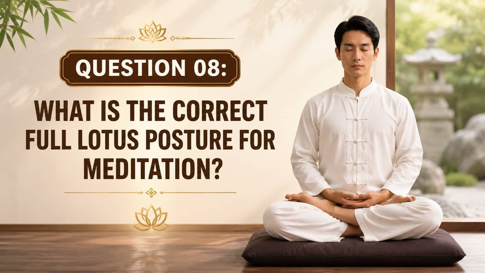 Meditation Q&A 8 – Tư thế kiết già đúng khi ngồi thiền