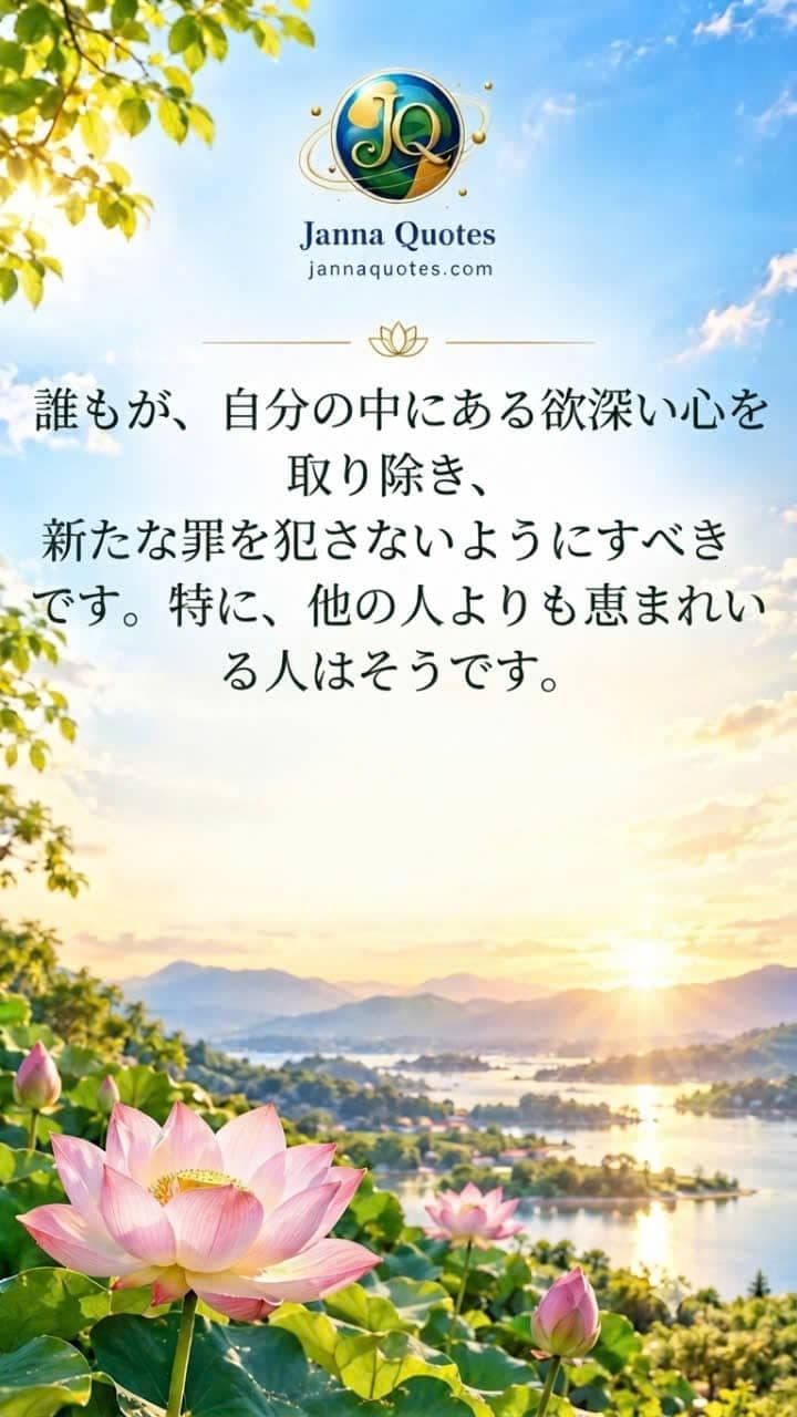 欲を手放し、新たな罪を犯さないようにする