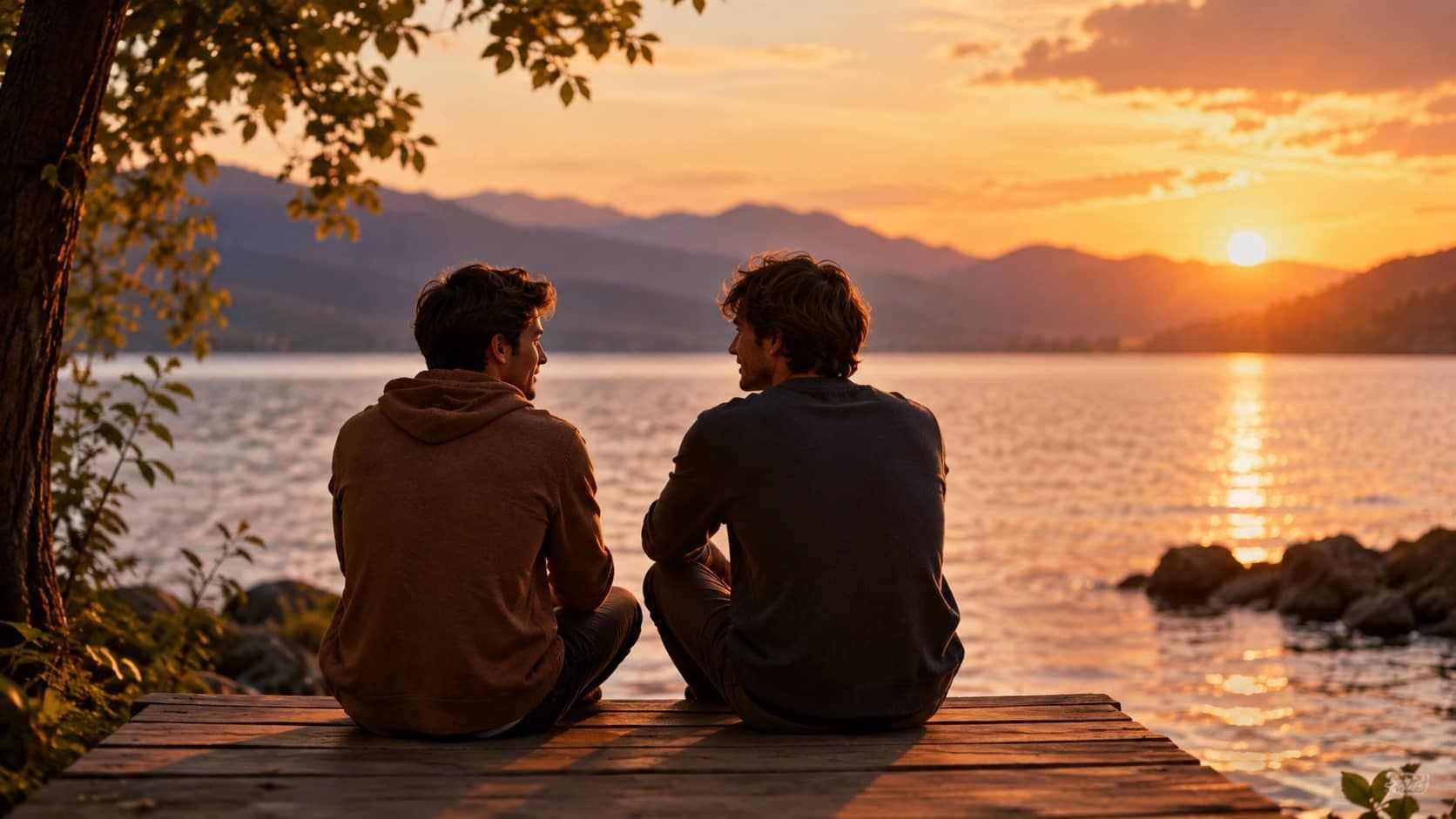 Two friends walking together and sharing a meaningful conversation, symbolizing true friendship, trust, kindness, and understanding.
