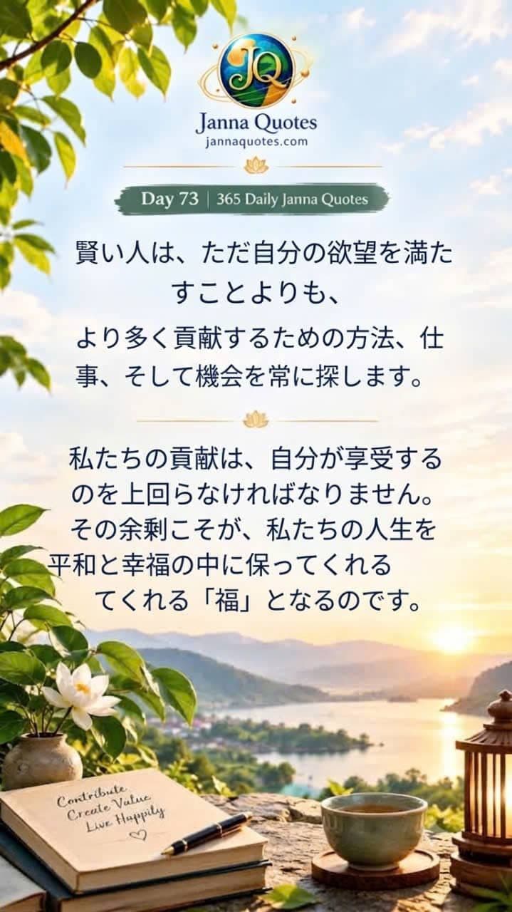 享受よりも貢献を大切にする賢い人と平安で幸福な人生