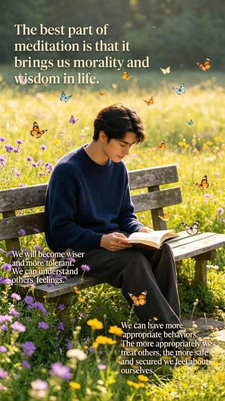 Meditation develops morality, wisdom, tolerance, empathy, and appropriate behavior in life
