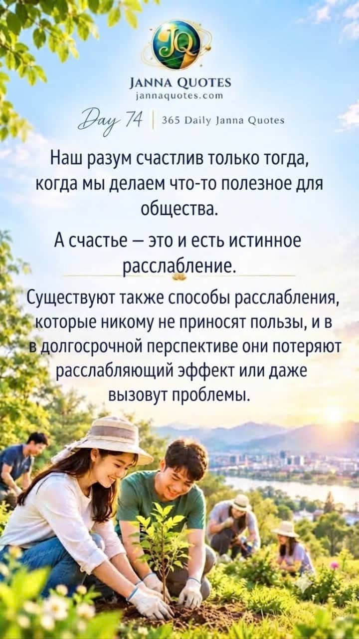 Счастливый человек помогает обществу и испытывает настоящее расслабление благодаря полезным делам