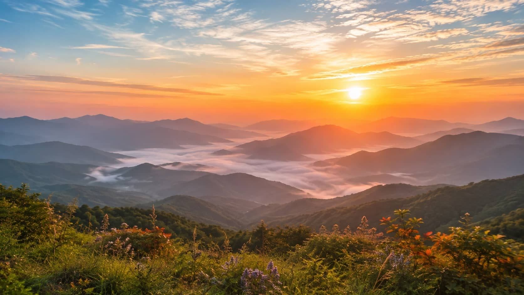Người ngồi thiền bình an lúc bình minh, tượng trưng cho sự tự chủ, đạo đức và vượt qua dục vọng.