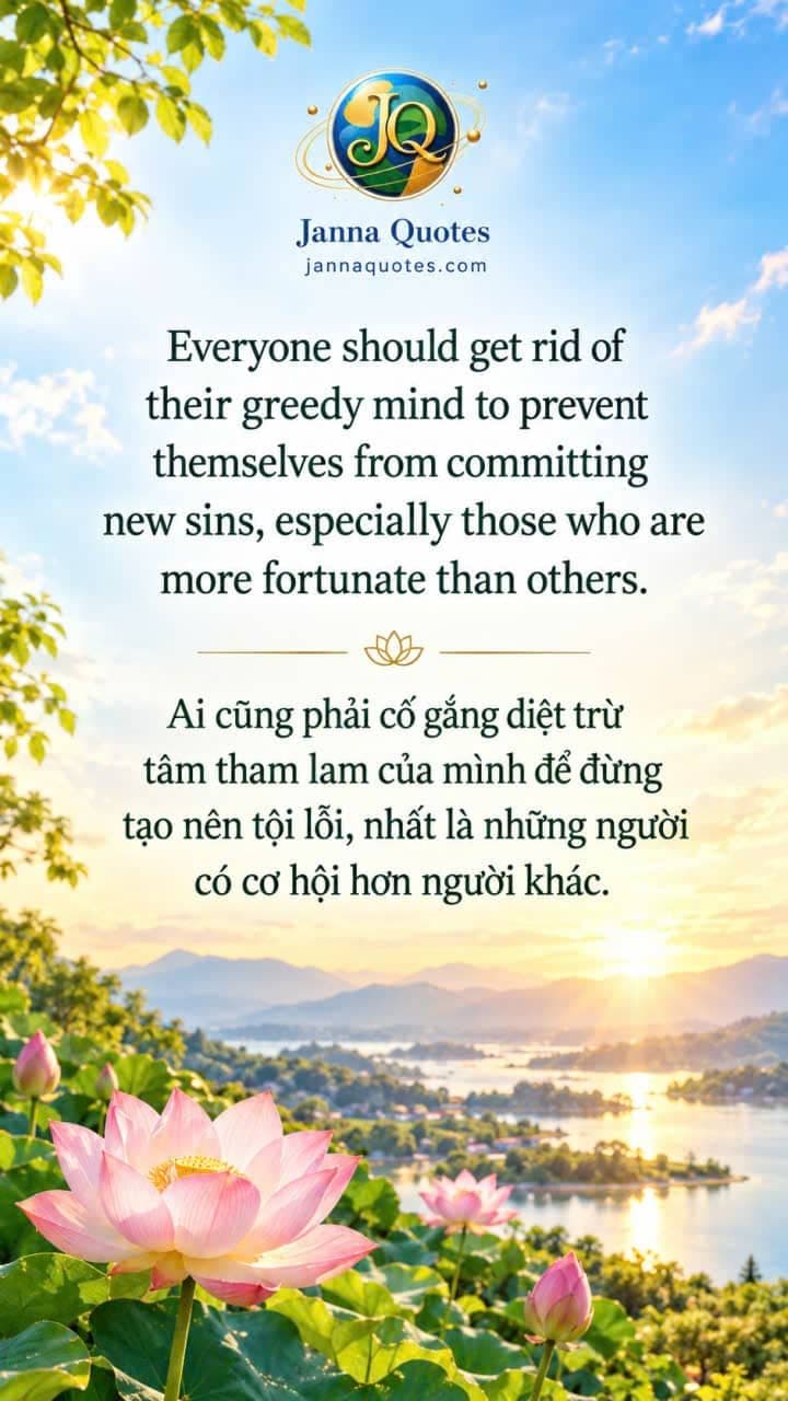 Từ bỏ lòng tham để tránh phạm thêm những lỗi lầm mới