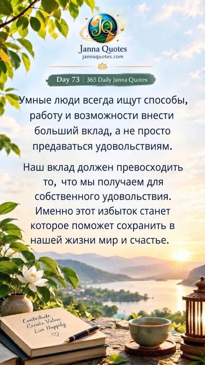 Умные люди, которые больше вносят в жизнь других, чем наслаждаются, находя мир и счастье