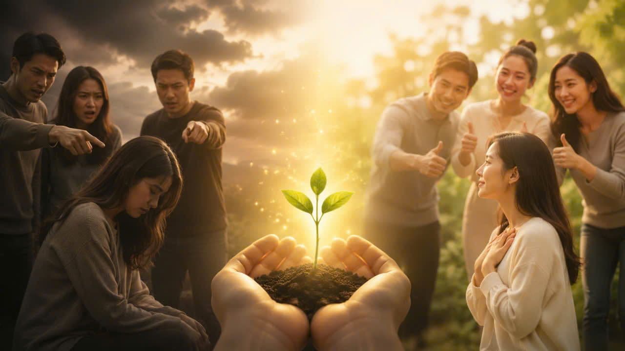 根据因果法则,如果我们赞美一个人的优点,我们自己也会获得那样的优点和力量。如果我们批评一个人的缺点,将来我们也会犯下同样的错误。因此,我们为什么不多一些赞美,少一些批评呢?