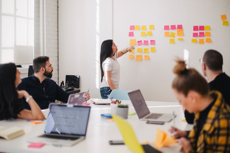 A hands-on workshop session with a facilitator